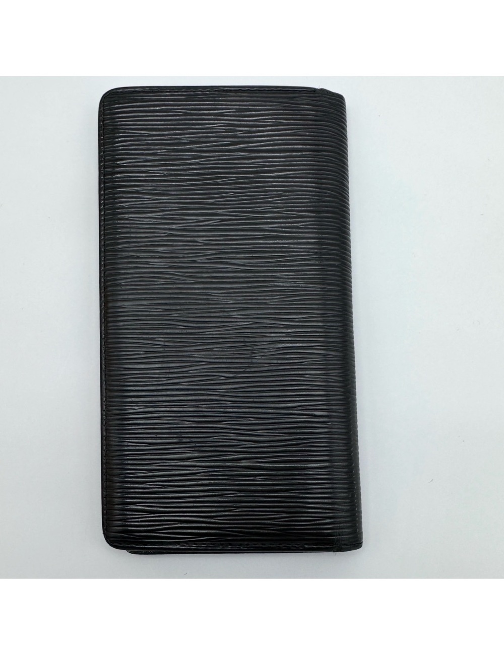 AUTHENTIC Louis Vuitton Monogram Porte Valeurs Checkbook Wallet. Black.
